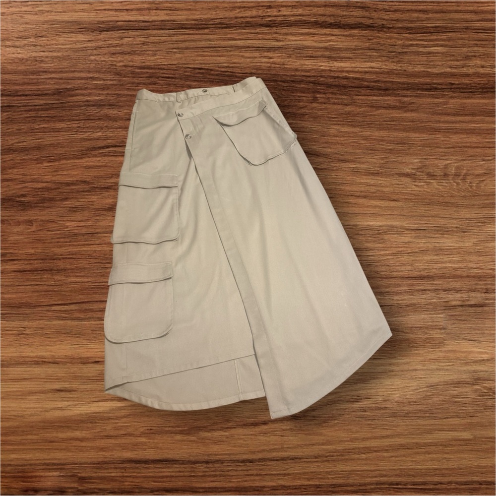 The Drop Karenbritchick Travertine Long Asym Cargo skirt - Picture 6 of 9